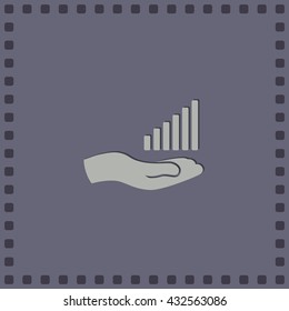 Growth diagram,vector icon