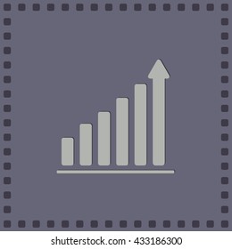 Growth diagram,vector icon