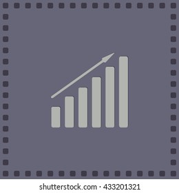 Growth diagram,vector icon