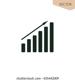 Growth diagram,vector icon