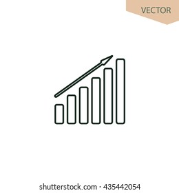 Growth diagram,vector icon
