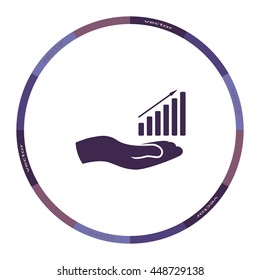 Growth diagram,vector icon