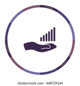 Growth diagram,vector icon