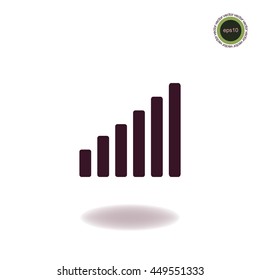 Growth diagram,vector icon