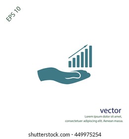 Growth diagram,vector icon