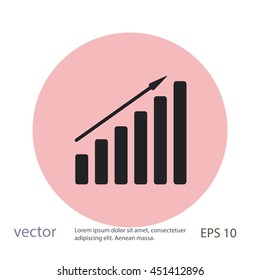 Growth diagram,vector icon