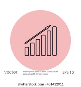 Growth diagram,vector icon