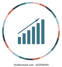 Growth diagram,vector icon