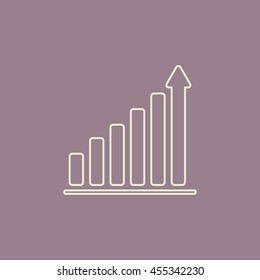Growth diagram,vector icon