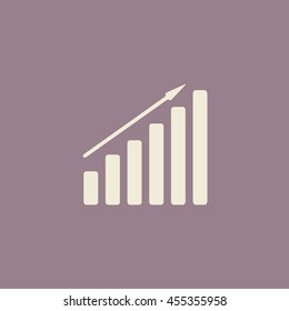 Growth diagram,vector icon