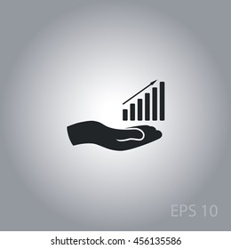 Growth diagram,vector icon