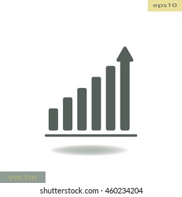 Growth diagram,vector icon