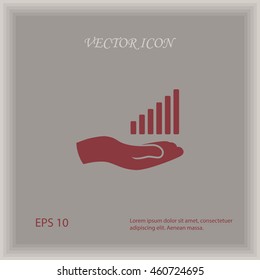 Growth diagram,vector icon