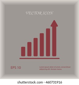 Growth diagram,vector icon