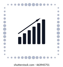 Growth diagram,vector icon