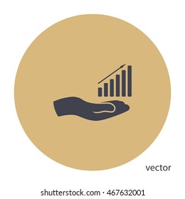 Growth diagram,vector icon