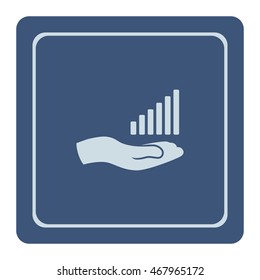 Growth diagram,vector icon