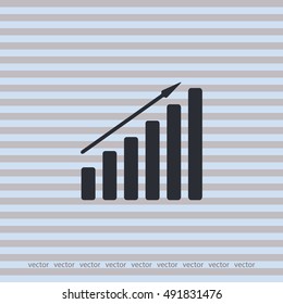 Growth diagram,vector icon