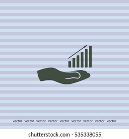 Growth diagram,vector icon