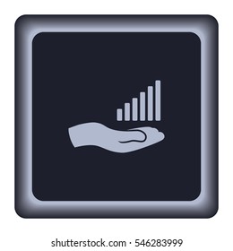 Growth diagram,vector icon