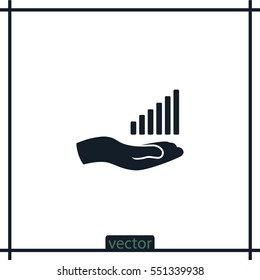 Growth diagram,vector icon
