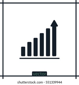 Growth diagram,vector icon