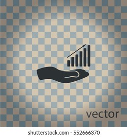 Growth diagram,vector icon