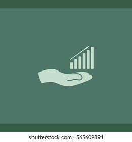Growth diagram,vector icon