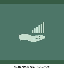 Growth diagram,vector icon