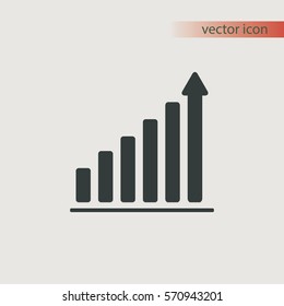 Growth diagram,vector icon