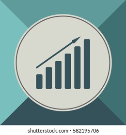 Growth diagram,vector icon