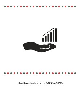 Growth diagram,vector icon