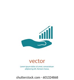 Growth diagram,vector icon