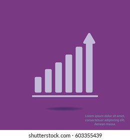 Growth diagram,vector icon