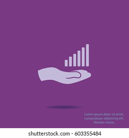 Growth diagram,vector icon