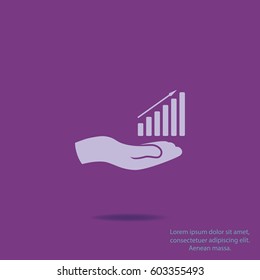 Growth diagram,vector icon