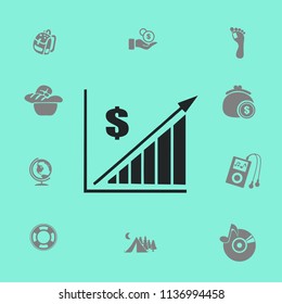 growth of the dollar vector illustration