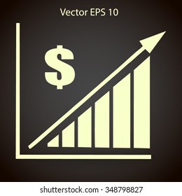 growth of the dollar vector illustration