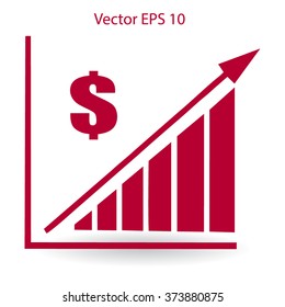 growth of the dollar vector illustration