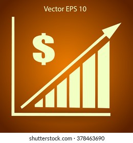 growth of the dollar vector illustration