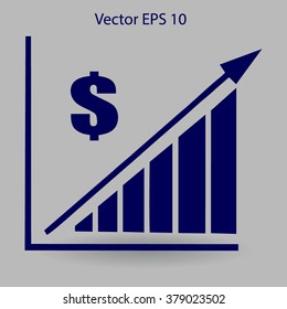 growth of the dollar vector illustration