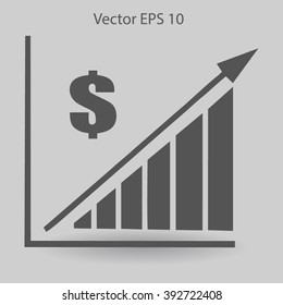 growth of the dollar vector illustration