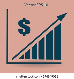 growth of the dollar vector illustration