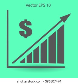 growth of the dollar vector illustration