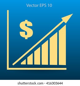 growth of the dollar vector illustration