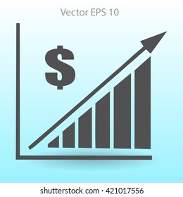 growth of the dollar vector illustration