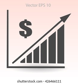 growth of the dollar vector illustration