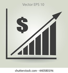 growth of the dollar vector illustration