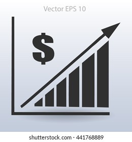 growth of the dollar vector illustration