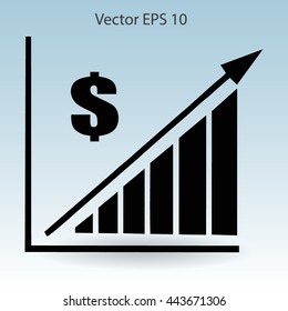growth of the dollar vector illustration